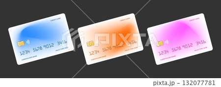 Colorful contactless payment cards in vibrant designs Colorful contactless payment cards in vibrant designs 132077781