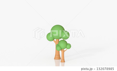 The Tree on white background  for Energy or eco concept 3d rendering. 132078985