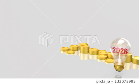 The 2026 in light bulb for Business concept 3d Rendering. The 2026 in light bulb for Business concept 3d Rendering. 132078995