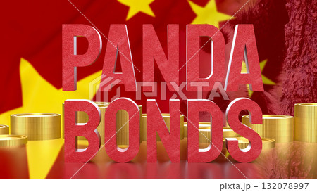 The Panda Bonds for Chinese Business concept 3d Rendering. 132078997