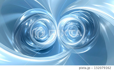 渦巻く透明感のある青の抽象 渦巻く透明感のある青の抽象 132079162