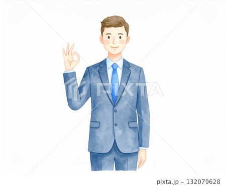OKサインをしている男性 132079628