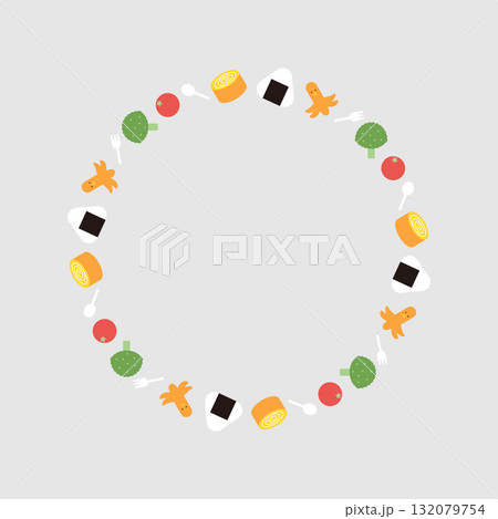 お弁当の具のフレーム お弁当の具のフレーム 132079754