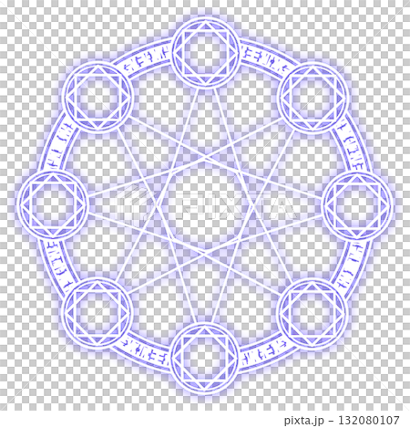 ぼかしの入った魔法陣、魔法使いのイメージ素材。 132080107