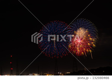 田原市の渥美半島花火大会の風景(愛知県) 132080466