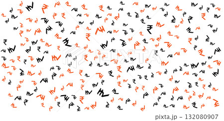 Indian Rupee Symbols Pattern on White Background. Indian Rupee Symbols Pattern on White Background. 132080907