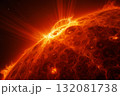 太陽のクローズアップのイメージ　AI生成画像 132081738