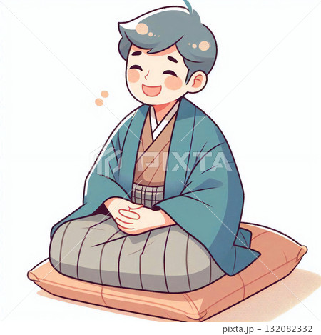 落語を語る人物イラスト・シンプルデザイン 132082332