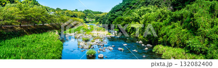 氷川　種山橋からの眺め　パノラマ【熊本県八代市東陽町】 132082400