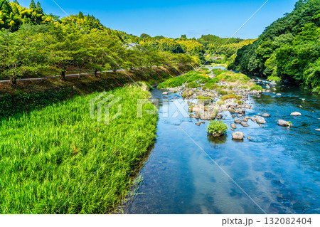 氷川 種山橋からの眺め【熊本県八代市東陽町】 氷川 種山橋からの眺め【熊本県八代市東陽町】 132082404