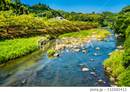 氷川 種山橋からの眺め【熊本県八代市東陽町】 氷川 種山橋からの眺め【熊本県八代市東陽町】 132082411