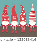 北欧の妖精トムテが大地に座っているクリスマス用ベクターイラスト 132083416