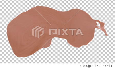 Brown watercolor splash brush isolated on transparent background 132083714
