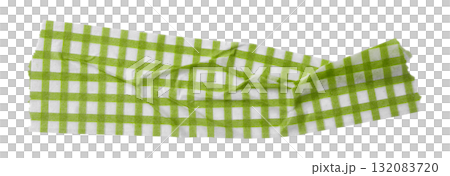 green patterned sticker paper tape isolated on transparent background green patterned sticker paper tape isolated on transparent background 132083720