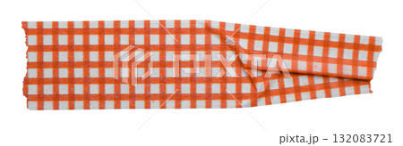 red patterned sticker paper tape isolated on transparent background 132083721