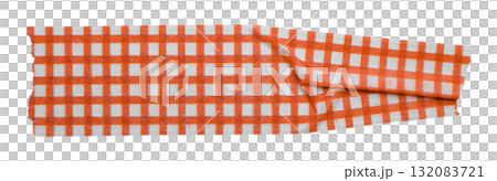 red patterned sticker paper tape isolated on transparent background 132083721