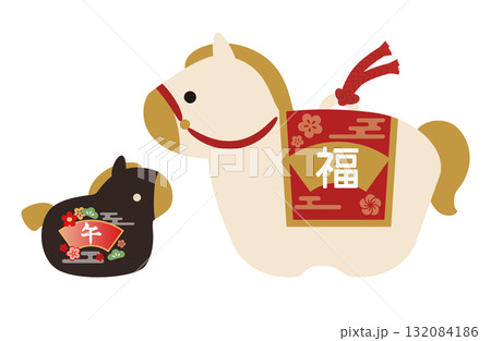 午の土鈴　干支の置物 132084186
