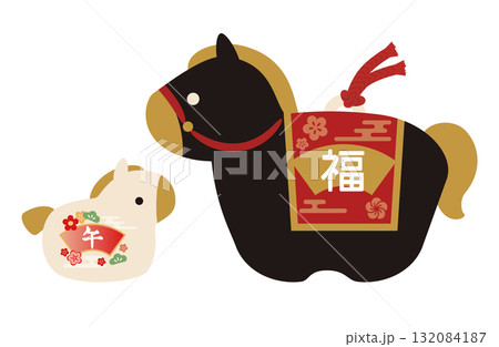 午の土鈴　干支の置物 132084187