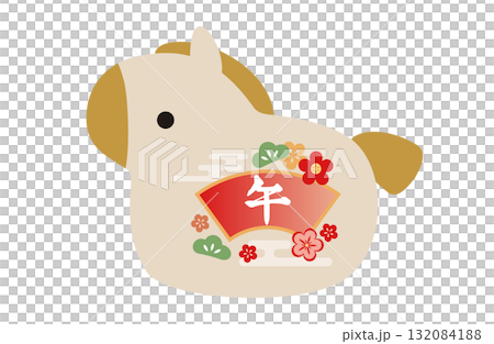 午の土鈴　干支の置物 132084188