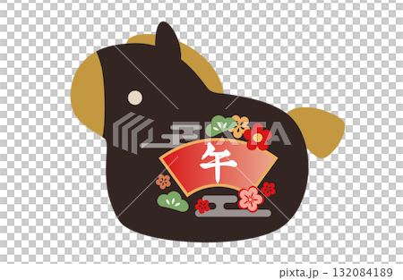 Horse clay bell Zodiac ornament 132084189