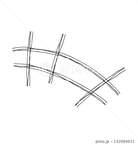 爆笑のリアクションの手描きの線画アイコン。複数の線が重なったモノクロの落書きベクターイラスト 爆笑のリアクションの手描きの線画アイコン。複数の線が重なったモノクロの落書きベクターイラスト 132084631