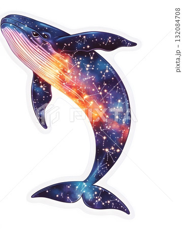 blue whale isolated on white 132084708