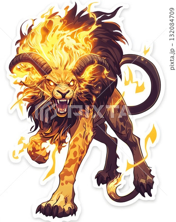 lion on white background 132084709