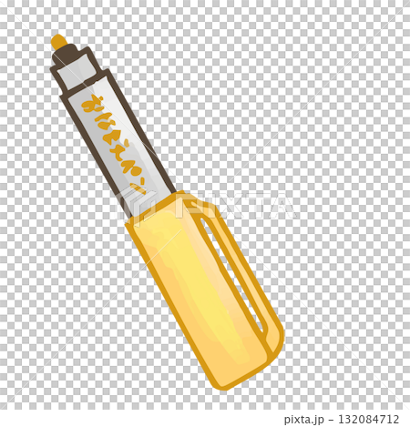 Hand-drawn illustration material for kindergarten and school entrance preparation (items to bring): Name pen 132084712