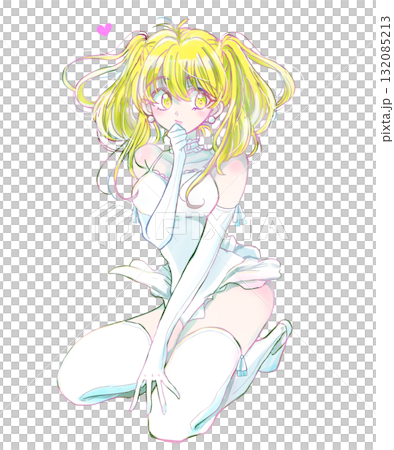 小悪魔風の女性 白色 小悪魔風の女性 白色 132085213
