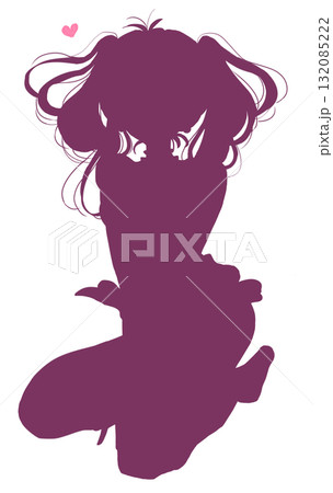 小悪魔風の女性 シルエット 小悪魔風の女性 シルエット 132085222