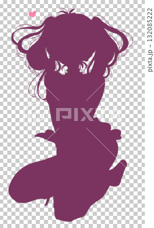 小悪魔風の女性 シルエット 小悪魔風の女性 シルエット 132085222
