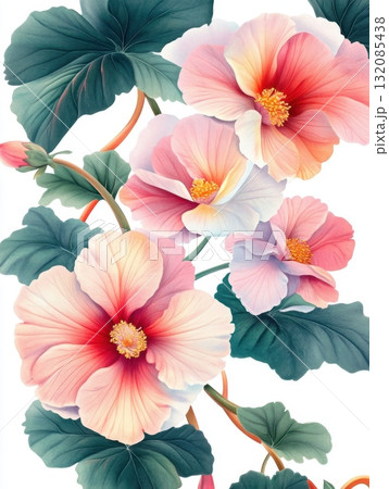 expressive fresh begonias flower 132085438