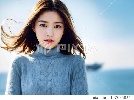 笑顔の女性 132085824
