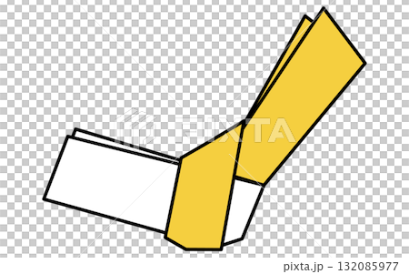 イベントアイコン、おみくじ、結んだおみくじのシンプルなアイソメトリックイラスト 132085977