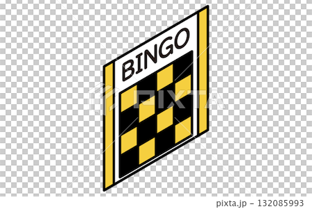 事件圖標，賓果卡的簡單等距插圖 132085993