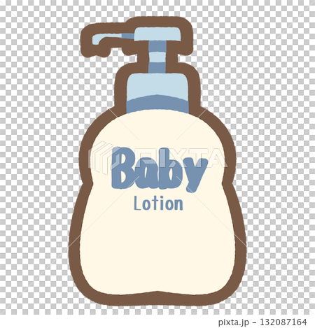 Simple and cute baby lotion icon illustration material 132087164