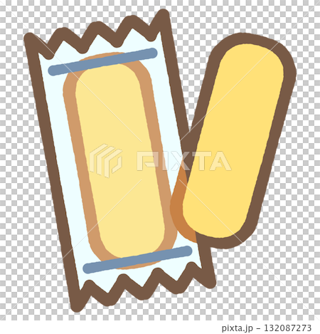Simple and cute baby rice cracker icon illustration material 132087273