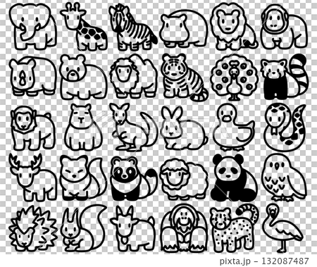 動物のアイコンセット 動物のアイコンセット 132087487