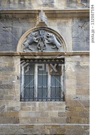 an ancient window in Baku, Azerbaijan an ancient window in Baku, Azerbaijan 132087594