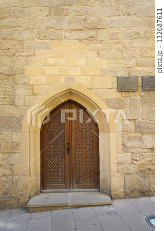 Typical ancient entrance door of a house in Baku, Azerbaijan Typical ancient entrance door of a house in Baku, Azerbaijan 132087611