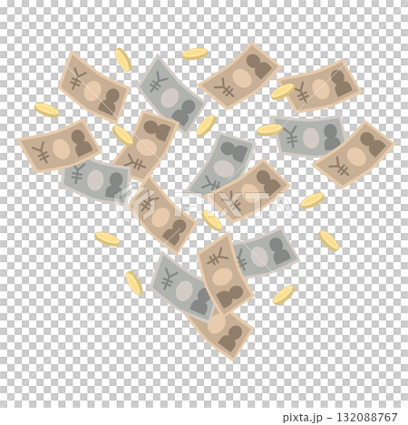 Money flying into the air 132088767
