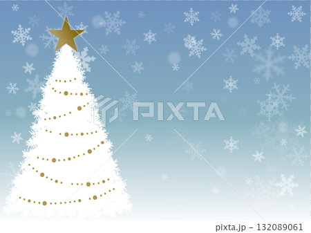 簡單的聖誕節插圖素材，圖標，冬天，十二月，聖誕樹，聖誕卡 132089061