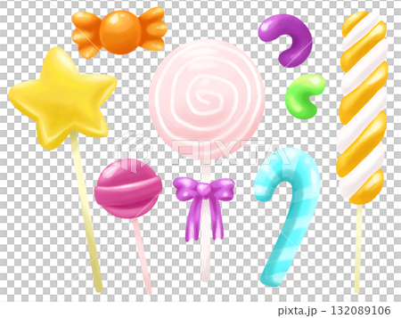 一套彩色糖果 132089106