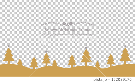 Minimalist winter background, frame. Christmas wallpaper. 132089176
