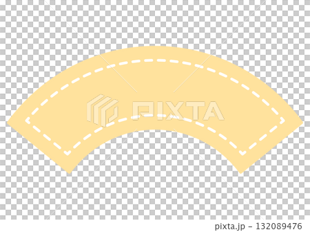 黄色いアーチ型装飾フレーム 黄色いアーチ型装飾フレーム 132089476