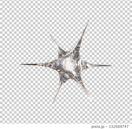 Optical Star Geometry Showing Crystal Refraction and Light Dispersion 132089747