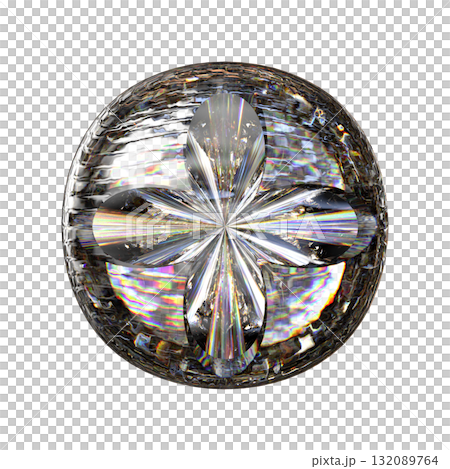 Optical Petal Sphere Showing Crystal Refraction and Light Dispersion 132089764