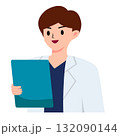 Male doctor cartoon reading chart for analyzation and consultation. Character design. Healthcare concept 132090144