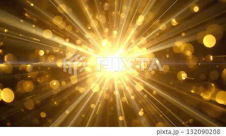 背景素材_光のバースト(ゴールド) 背景素材_光のバースト(ゴールド) 132090208