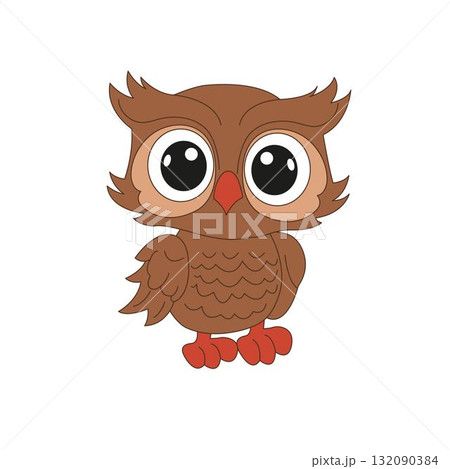 Cute cartoon owl bird. 132090384